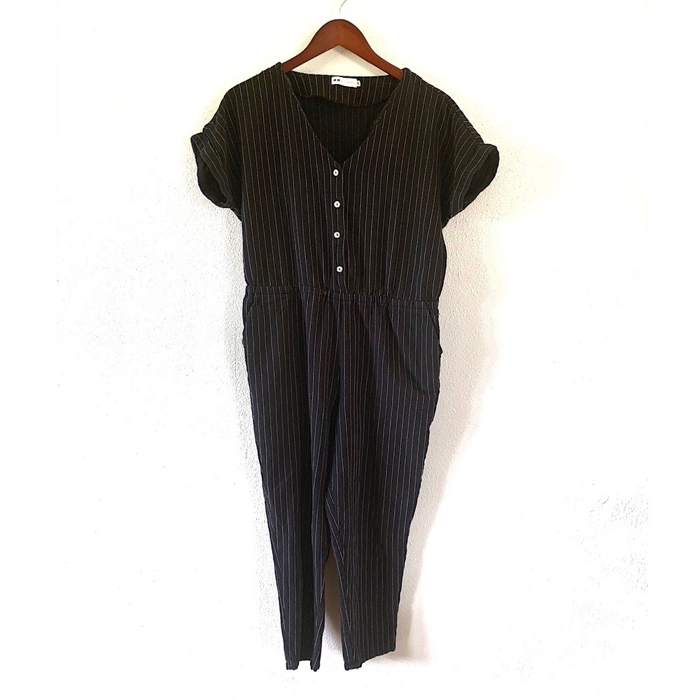 Art & Ephect Bohme Black Pinstripe Jumpsuit